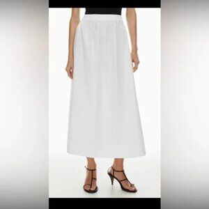 Aritzia Babaton white poplin skirt size Medium